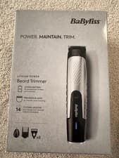 Image of BaByliss Men's Lithium Power Beard Trimmer Box Opened New Unused