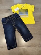 Image of BNWT Baby Boys Hugo Boss T-shirt And Jeans Set Outfit Age 9 Months