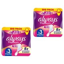 Image of Always Platinum Ultra Long Plus Pads with Wings - Size 3 - 28  Pads 