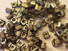 Image of M6 CAGE NUTS ZINK PLATED SERVER RACK CABINET PC NUTS CAPTIVE NUTS