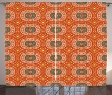 Image of Abstract Curtains Pattern in Earth Tones