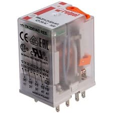 Image of Relpol Industrial 24V AC 7A 4PDT Plug-In Relay