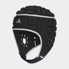 Image of Adidas Rugby Headguard/Scrum Cap. Black/White. S/M/L. World Rugby Approved. BNWT