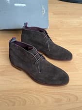 Image of Ted Baker Men’s  Boot Brown Suede Leather Chukka Boot size Uk 8
