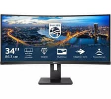 Image of PHILIPS 345B1C Wide Quad HD 34" Curved VA LCD Monitor - BOX DAMAGE
