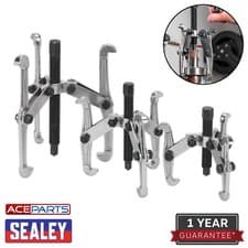 Image of Sealey Hub Puller Set Triple Leg Gear Bearing Removal Tool Kit Car Van 3pc