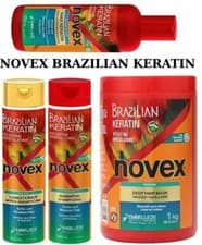 Image of Novex Brazilian Keratin Shampoo, Conditioner, Keratin Reconstructer or Hair Mask
