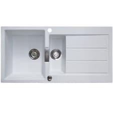Image of Franke Sirius S2D651PW 1.5 Bowl Tectonite Reversible Polar White Kitchen Sink
