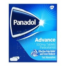 Image of Panadol Advance 16 Tablets 500mg Paracetamol Fast Pain & Fever Relief