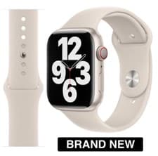 Image of Genuine Apple Watch Sport Band Strap STARLIGHT 42mm 41mm 40mm S/M & M/L - NEW