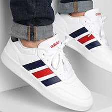 Image of Mens Adidas Breaknet 3.0 Trainers Size 9 White Blue Red Brand New In Box