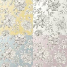Image of Fine Decor Lucia Floral Metallic Effect 10m Wallpaper 4 Colours