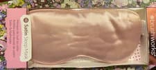 Image of Brushworks Pink Satin Sleep Mask Elasticated Cushioned Soft Eye Mask BNIB