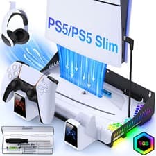 Image of PS5 RGB Shelf Wall Mount Stand Kit for Playstation 5 Slim Digital Disc Console