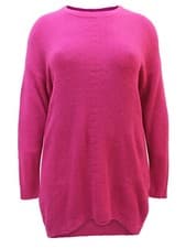 Image of NEW YOURS CURVE LADIES CERISE PINK CHUNKY KNIT JUMPER PLUS SIZE 26/28