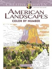 Image of Creative Haven American Landscapes Color by Number Coloring Book