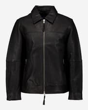 Image of Jack & Jones Mens Black Jorclean Leather Jacket RRP: £260.00