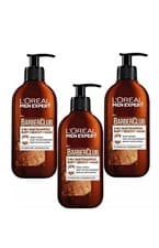 Image of 3x Loreal Men Expert Barber Club Beard Face & Hair Wash 3x200ml Pack
