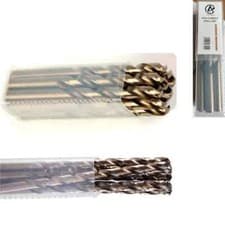 Image of Heavy Duty Cobalt Drill Bits 10–100x HSS Ground Flute For Stainless Hard Metals