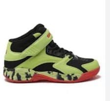 Image of BOYS HIGH-TOP BASKETBALL SNEAKERS. NEÓN GREEN ,BLACK RED NEW SIZE 11