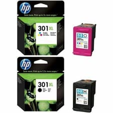 Image of Genuine HP 301 / 301XL Black & Colour Ink Cartridge For DeskJet 1010 Printer Lot