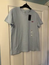 Image of Levi’s Perfect Tee T-shirt In Light Blue Size Small New with Tags