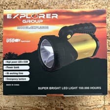 Image of Explorer Group EXPL2602 Rechargeable Torch Super Bright LED Light New Boxed