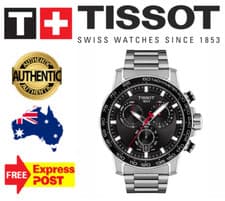 Image of TISSOT SUPERSPORT CHRONO T125.617.11.051.00 SILVER/BLACK MENS WATCH 5YR WTY