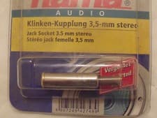 Image of Hama 42748 3.5mm Socket, 3-pin, Stereo, Gold-plated Jack Socket Metal  x 2