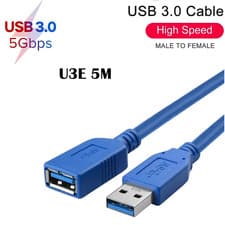 Image of USB 3.0 High Speed extension Cable Lead A Male To Female Extension Extender-Blue