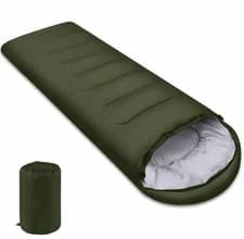 Image of 1 X Medium Dark Green Camping Sleeping Bag Ultralight Waterproof