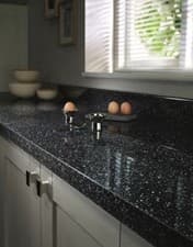 Image of Black Sparkle 40mm Square Edge Laminate Kitchen Worktop + Edging Strip