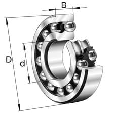Image of 1217-TVH-C3 FAG 85 x 150 x 28 mm SELF ALL. BALL DOUBLE ROW Self Aligning Ball...
