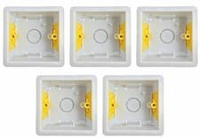 Image of 5 x Appleby SB632 Deep Dry Lining "Fast Fix" Boxes Single 1 Gang 47mm Deep