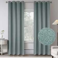 Image of New Linen Blackout Curtains Ready Made Eyelet Ring Top Thick Thermal Panels x2