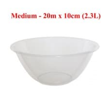 Image of Clear Plastic Kitchen Mixing Bowl - Lightweight, Multipurpose BPA Free Bowl