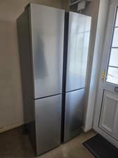 Image of Fridgemaster MQ79394ES 79cm Frost Free American Fridge Freezer Silver E Rated