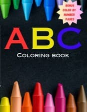 Image of ABC Coloring Book A-Z With Bonus Color By Number Pages - NEW SHANNA. CASEY 2023