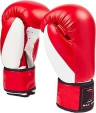 Image of MAXSTRENGTH Leather Boxing Bag Gloves Punch Bag Training 6oz 8oz 10oz 12oz