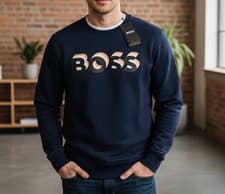 Image of Boss Sweatshirt for Men Crew Neck Long Sleeve
