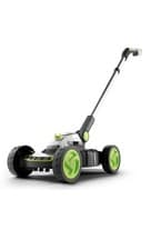 Image of Gtech SLM50 Small Alloy Steel Lawnmower | Cordless Electric Grey/Green/White