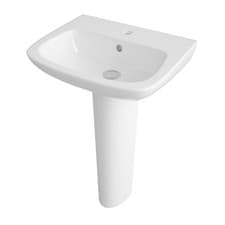 Image of Nuie Ambrose Basin and Full Pedestal 500mm Wide - 1 Tap Hole