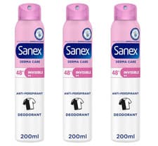 Image of 3 x 200ml Sanex Dermo Care Invisible Deodorant Spray 48h Anti-Perspirant