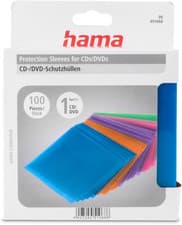 Image of Hama | CD/DVD Protective Sleeves | 100 Pack | Assorted Colours, 00051068