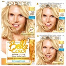Image of 3 X Garnier Belle Color 110 Ultra Light Natural Blonde Permanent Hair Dye 3 Pack