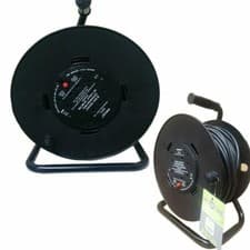 Image of 50M 4WAY CABLE EXTENSION REEL LEAD 240V FREESTANDING 13A 4 SOCKET GANG-UK STOCK