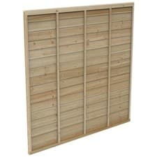 Image of Pressure Treated Overlap Fence Panel 6x6ft Garden Timber Boundary Screen Style