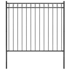 Image of Lechnical Garden Fence Steel 1.7x1.5 m Black,Hardware,Fencing & H2G7