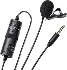 Image of 2 x BOYA BY-M1 3.5 mm Lavalier Microphone for Smartphone and Canon/Nikon Camera