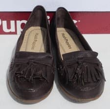 Image of Ladies Hush Puppies NAVEEN ROBYN Slip On Moccasin Loafers Shoes Black Brown New
